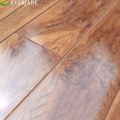 12mm Thickness Laminated Flooring for T G Installation Type and 1218x198mm Plank Size