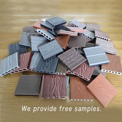 Groove Design Long Life Wpc Wood Grain Smooth Surface Decking for High Traffic Areas