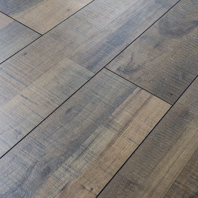 3D Distressed Wooden Plank Laminate Flooring in Customized Color with Matt Finish