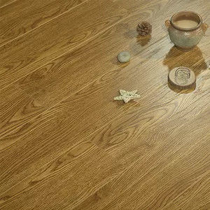 3D Distressed Wooden Plank Laminate Flooring in Customized Color with Matt Finish