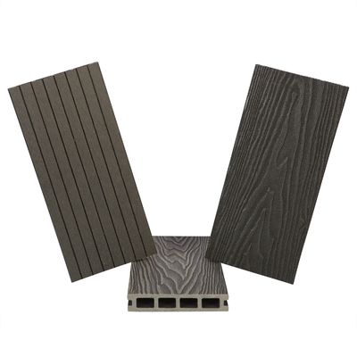 Plastic Composite Decking Board for Modern Outdoor Grooved Flooring More Than 5 Years