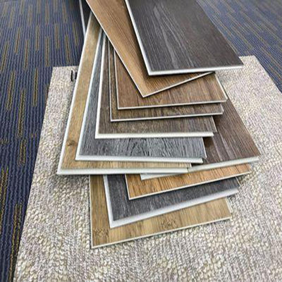 Hotel Wood Flooring Colour Easy to Install 4.0mm Commercial Grooving Veneer Spc Flooring