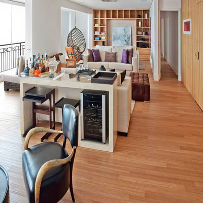 Durable 100% Bamboo Hollow Fiber Flooring for Inside House Parquet White Screen Decor