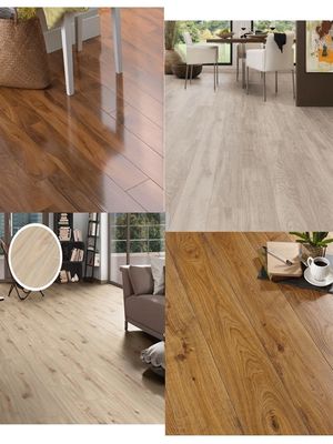 Durable Capability Density 12mm Wood Grain Laminate Flooring with Herringbone Pattern