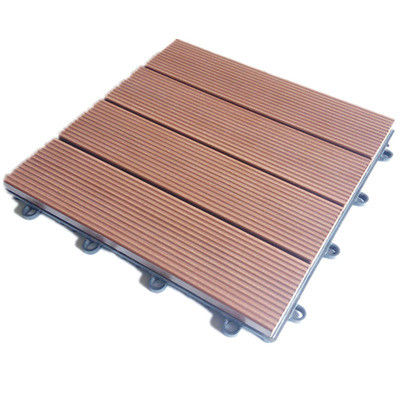 DIY Click Lock Outdoor Flooring Wood-Plastic Composite Decking Tiles for Garden Floor