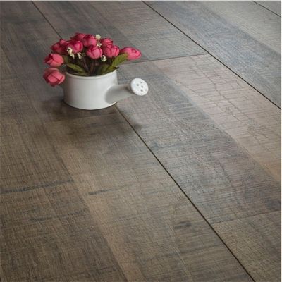 8mm 10mm 12mm Standard Edge Rustic Tile Wooden Flooring with Wood Grain Embossed Surface