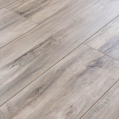 8mm Wood Grain Effect Waterproof Laminate Plank Flooring with U-groove Bevel Pattern