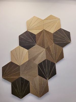 Living Room Engineered Wood Flooring Plank With Art Parquet Design