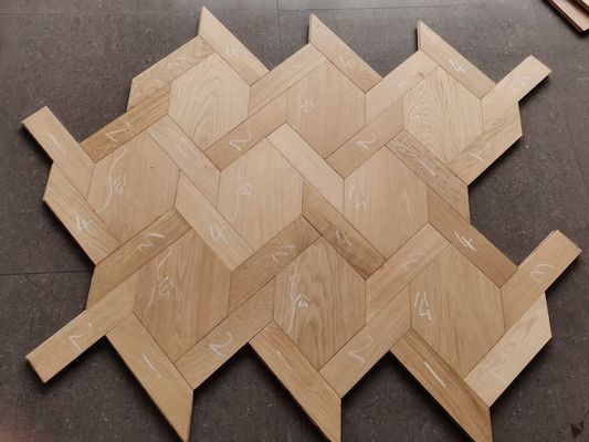 Living Room Engineered Wood Flooring Plank With Art Parquet Design