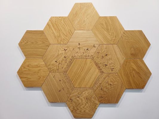 Engineered Wood Flooring Type Parquet Wood Flooring in Antiqued Mable Teak Oak Walnut