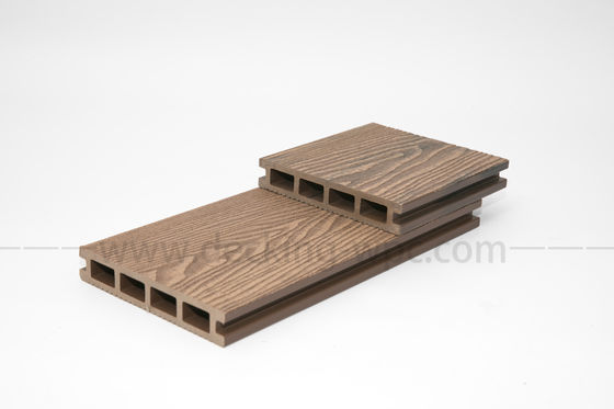 1.3%-1.4% Density Shanghai Loading Port 3D Deep Embossed Composite WPC Decking Boards