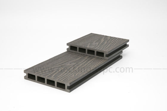 1.3%-1.4% Density Shanghai Loading Port 3D Deep Embossed Composite WPC Decking Boards