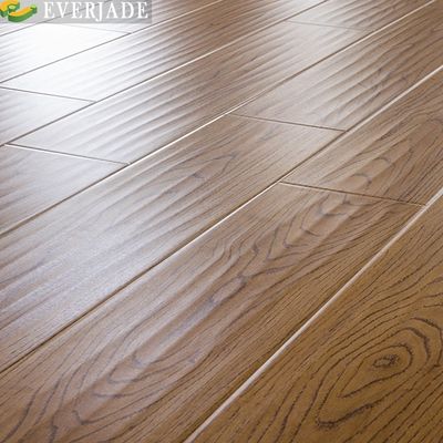 Eco-Friendly V Groove Laminate Flooring with V Groove Edge Style in Black Grey Wood