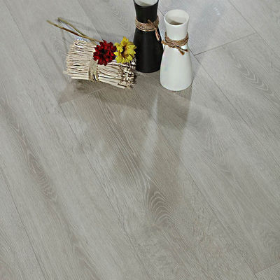 Eco-Friendly V Groove Laminate Flooring with V Groove Edge Style in Black Grey Wood