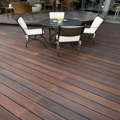 Projects Solid Wood Grain Fireproof Moso Bamboo Decking Boards