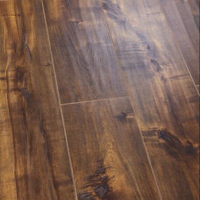 Hand Scraped Collection Brown Balance Paper Wood Laminate Flooring with and U V-Groove