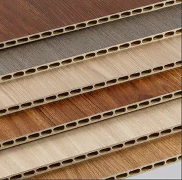 Office Decoration Material Eco-Friendly Bamboo Fiber Wood PVC Composite Wall Cladding