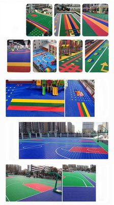 Kindergarten Plastic Sports Floor Mat with Suspended Flooring in Customized Colors