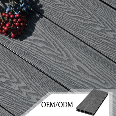 Best Solid Core Piso WPC PVC Patios Timber Smooth 3D Embossing Outdoor Composite Deck