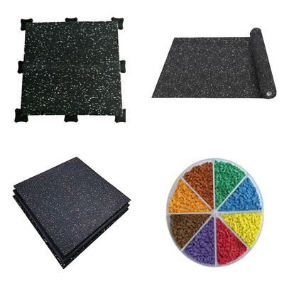 Customized Interlocking Rubber Floor For Shock Absorb 15mm/25mm Gym Flooring Rolls