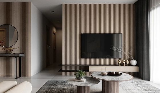 3D Boards Wood Plastic Composite WPC PVC Wall Panel for Household Interior Wall Decor