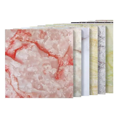Multicoloured Marble Sheet for Flooring Shower Walls and Countertops Easy Cleaning