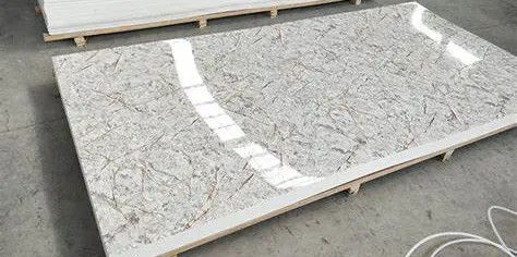 Multicoloured Marble Sheet for Flooring Shower Walls and Countertops Easy Cleaning