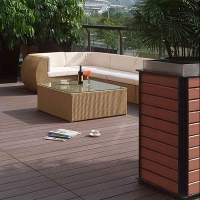Traditional Design Style Waterproof Fire Resistant WPC Decking Board with Corner Kits