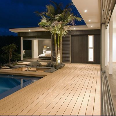 Traditional Design Style Waterproof Fire Resistant WPC Decking Board with Corner Kits