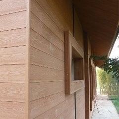 Exterior Wall Decoration Material WPC Panel with Wood Grain Texture and Sanding Surface