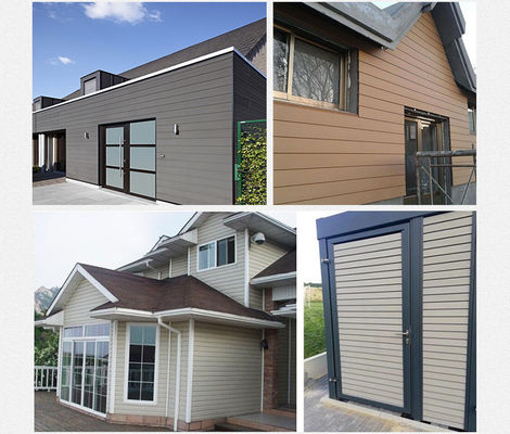 Exterior Wall Decoration Material WPC Panel with Wood Grain Texture and Sanding Surface