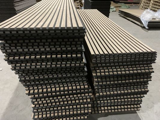 Modern Design Wooden Strip Polyester Fiber Acoustic Panel for Theater Wall Panel