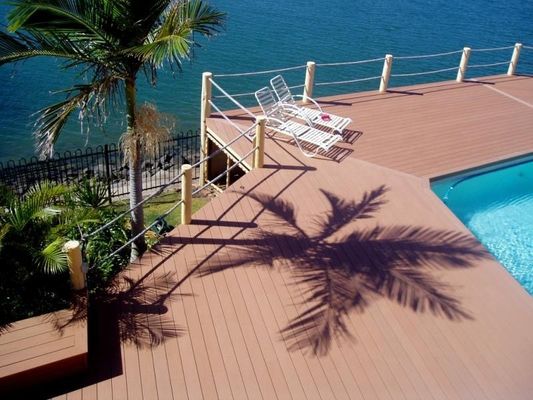 Environmentally Friendly Embossed Wood Surface Composite Decking for Garden and Patio