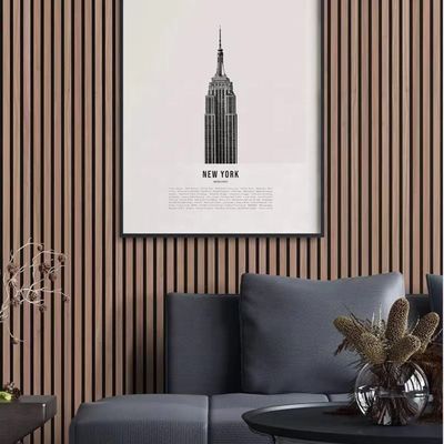Fire-Resistant Home Theater Acoustic Foam Wood Wall Board with Glue Installation