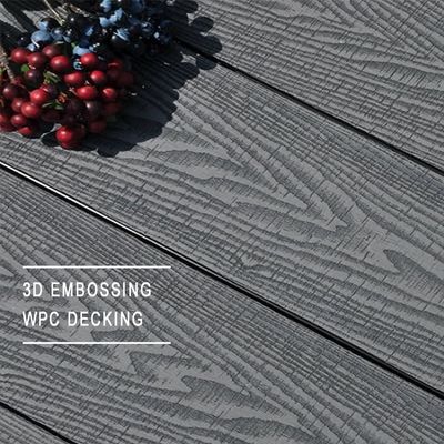 1.3%-1.4% Density Quick Deck Wood Composite Outdoor Deck Tile in Icelandic Smoke White