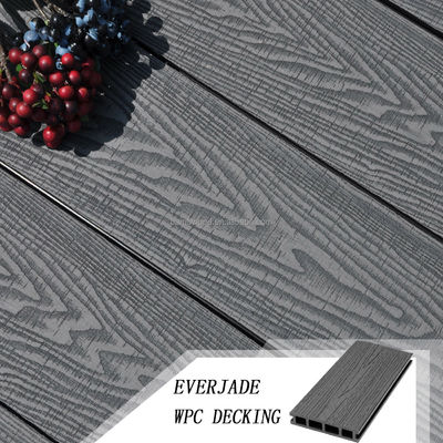 Custom Interlock Outdoor WPC Decking Board Above 18mm Thickness with Wood Grain Surface