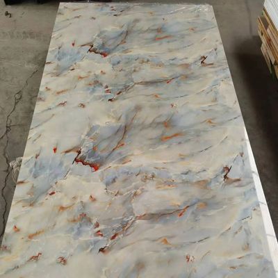 Custom Black 3D Printing PVC Marble UV Sheet for Modern Art Panels Wall Decor Interior