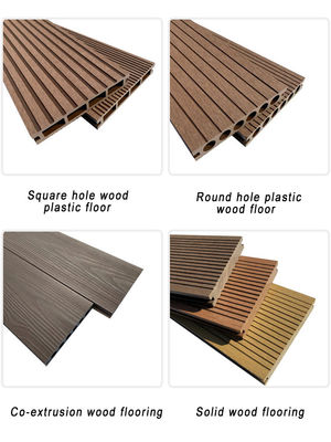 Custom Interlock Outdoor WPC Decking Board Above 18mm Thickness with Wood Grain Surface