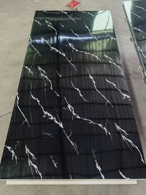 Waterproof High Glossy PVC Wall Panel Artificial Stone UV Marble Veneer for Household