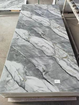 Waterproof High Glossy PVC Wall Panel Artificial Stone UV Marble Veneer for Household