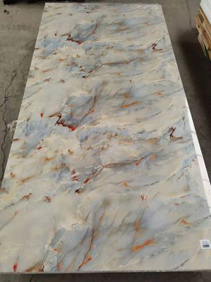 Waterproof High Glossy PVC Wall Panel Artificial Stone UV Marble Veneer for Household